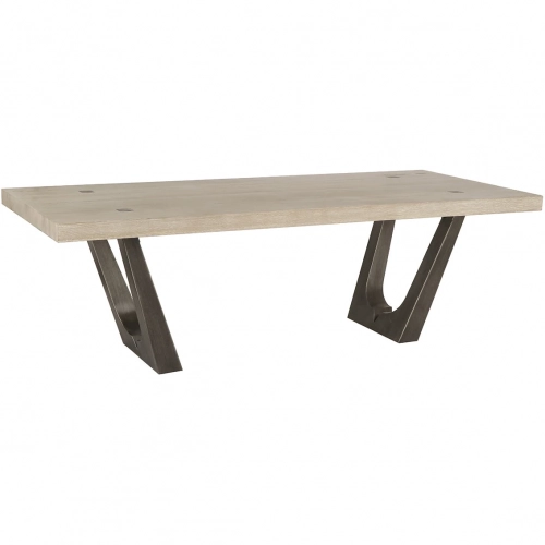 Kelso 94" Dining Table in Cracked White Oak & Metal