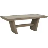 Efron 84" Dining Table in Grey Reclaimed Pine & Concrete Laminate