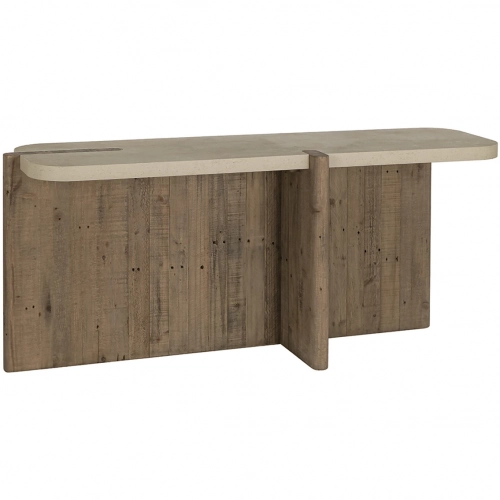 Dillon Console Table in Reclaimed Pine & Concrete Laminate