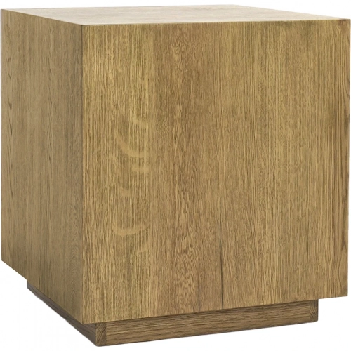Layne 20" Square End Table in Light Brown Oak Veneer