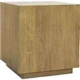 Layne 20" Square End Table in Light Brown Oak Veneer