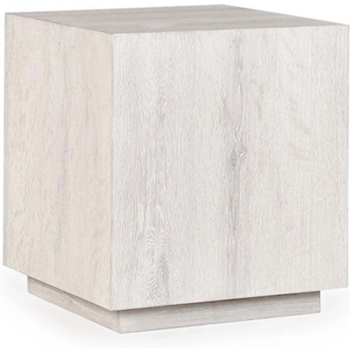 Layne 20" Square End Table in White Wash Oak Veneer