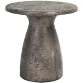 Collins 16"H Outdoor Accent Table in Dark Gray Concrete