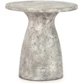 Collins 18"H Outdoor Accent Table in Light Gray Concrete