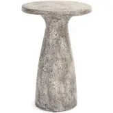 Collins 19"H Outdoor Accent Table in Light Gray Concrete