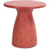 Collins Outdoor Round End Table in Rust Glass Fiber Reinforced Concrete