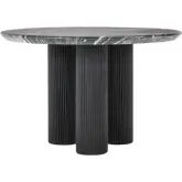 Adrian Outdoor 47" Round Dining Table in Black Glass Fiber Reinforced Concrete