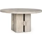 Rosemount 60" Round Dining Table in White Washed Reclaimed Pine