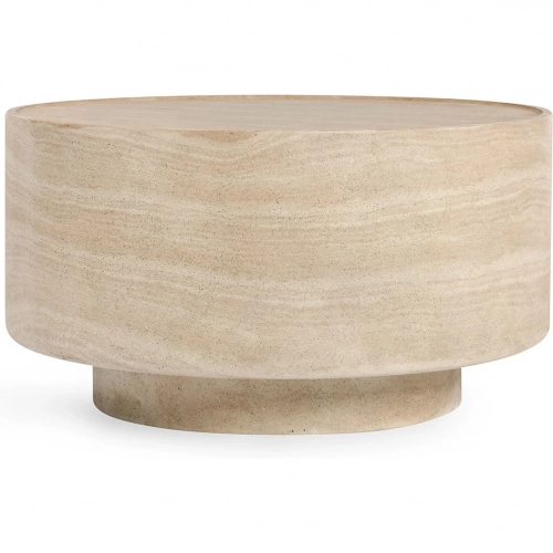 Mckenna Outdoor 31.5" Round Coffee Table in Concrete
