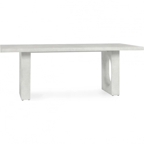 Lange Outdoor 82" Dining Table in Ivory Fiber Reinforced Concrete