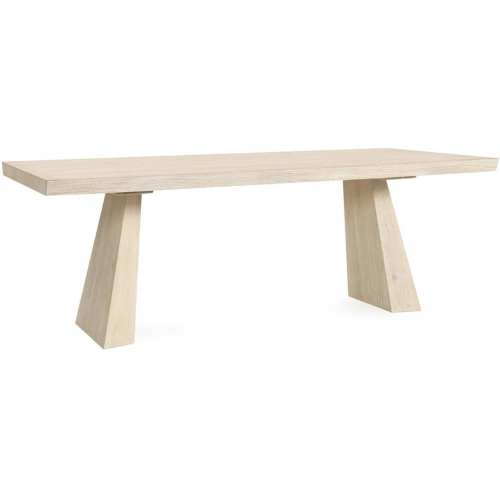 Sanford 84" Dining Table in Cream Washed Oak Veneer