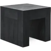 Bristol 24" End Table in Black Finish Reclaimed Oak