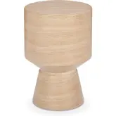 Terrace Outdoor End Table in Beige Glass Fiber Reinforced Concrete