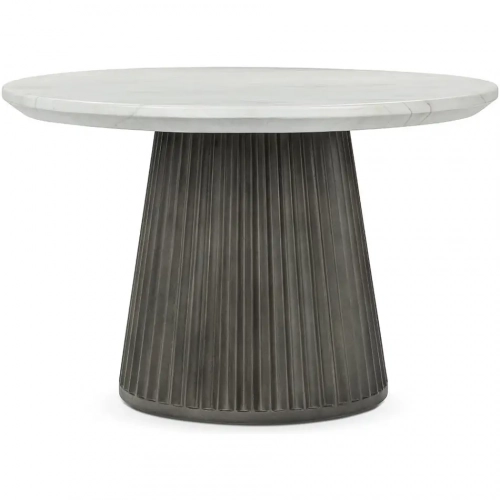 Caspia Outdoor 47" Round Dining Table in Fiber Reinforced Concrete