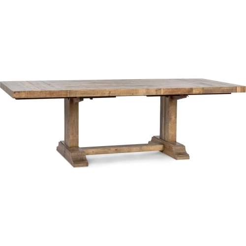 Dita 63" to 95" Extendable Dining Table in Natural Reclaimed Pine Wood