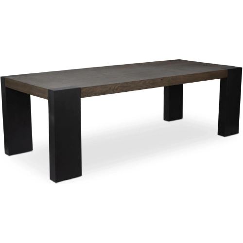 Deaven 94" Dining Table in Oak Veneer & Metal
