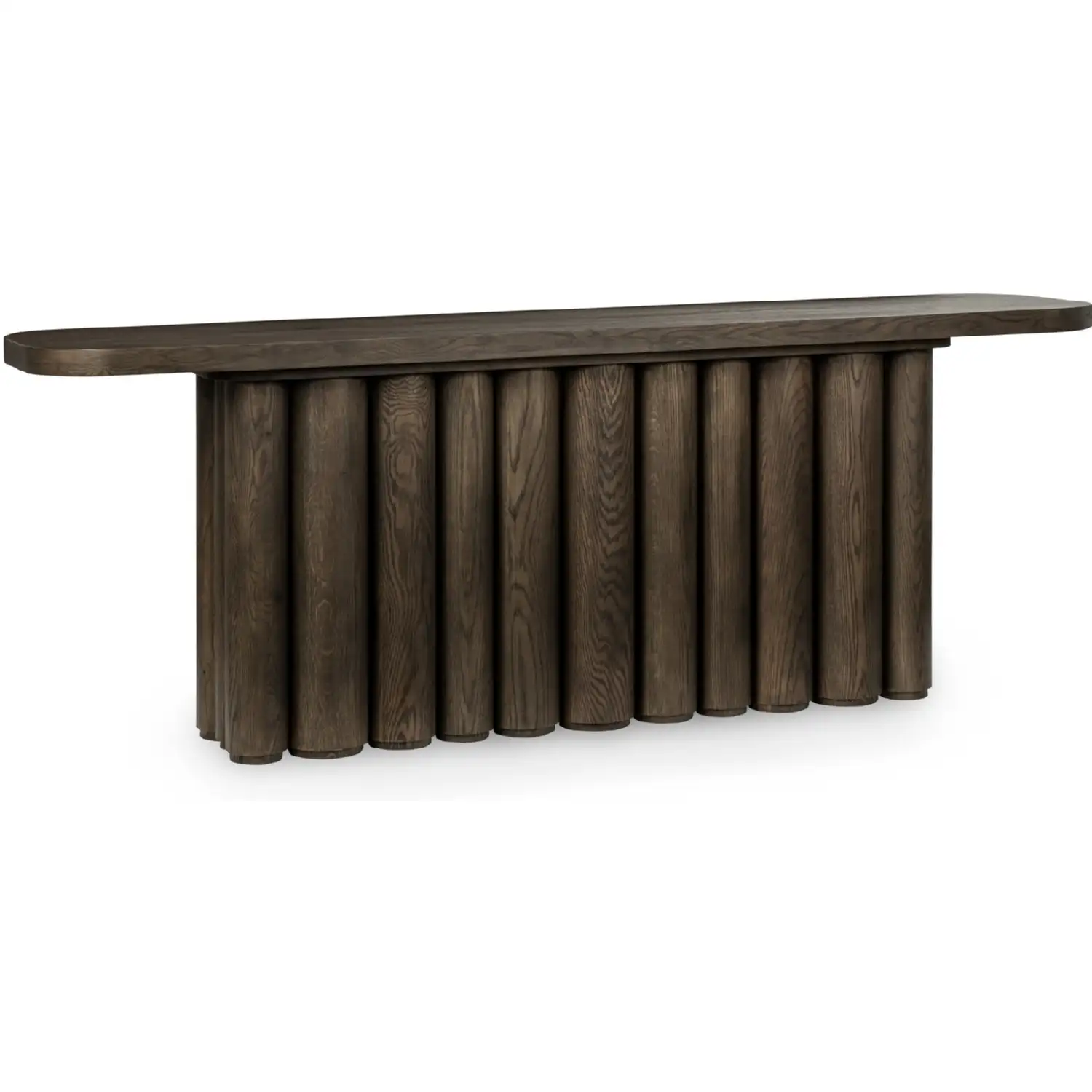 Classic Home Tiber Oak Solid Wood Console Table - Thumbnail 3