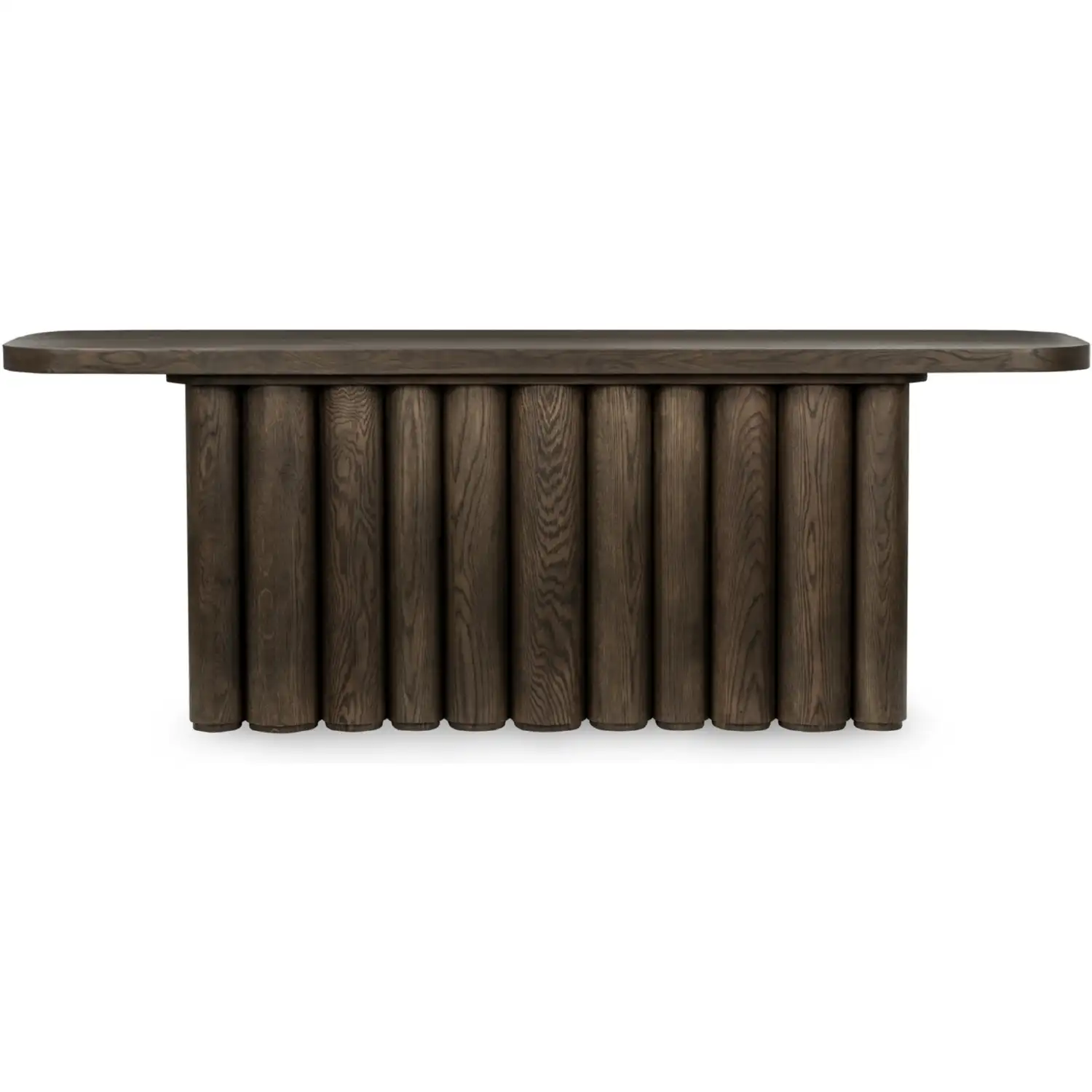 Classic Home Tiber Oak Solid Wood Console Table - Thumbnail 4