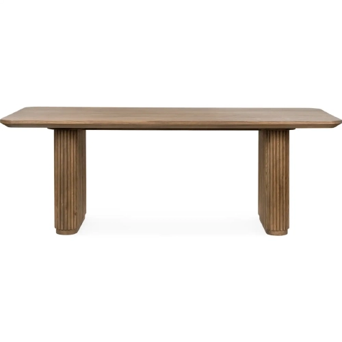 Vander 84" Dining Table in Tawny Brown Finish Wood