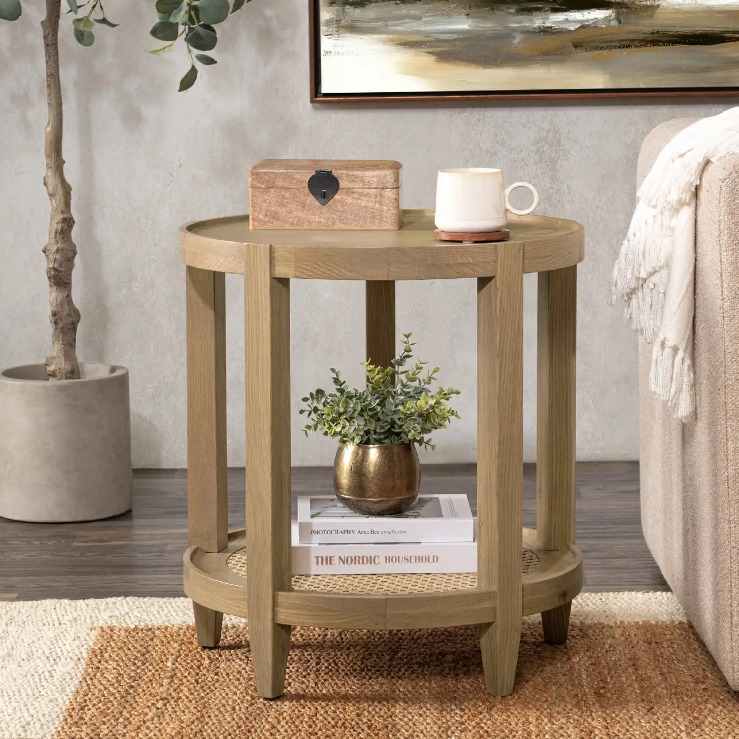 Devin Round End Table - Thumbnail 3