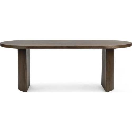 Estelle 84" Oval Dining Table in Soft Cocoa Brown Reclaimed Wood