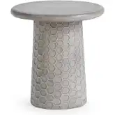 Delaine 17" Outdoor End Table in Light Gray Glass Fiber Reinforced Concrete