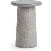 Delaine 20" Outdoor End Table in Light Gray Glass Fiber Reinforced Concrete