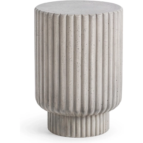 Givens Outdoor End Table in Light Gray Glass Fiber Reinforced Concrete