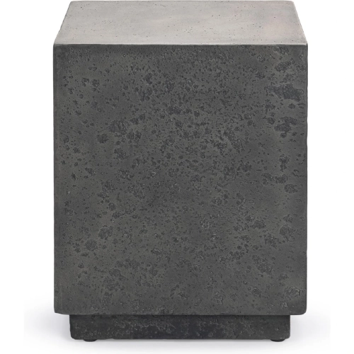 Marwin Outdoor Square End Table in Dark Gray Glass Fiber Reinforced Concrete