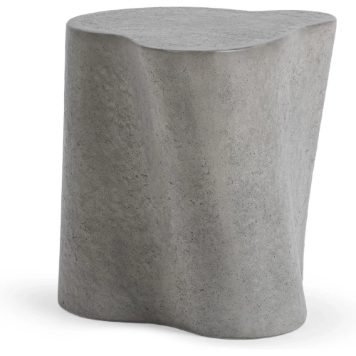 Everson Outdoor End Table in Dark Gray Glass Fiber Reinforced Concrete