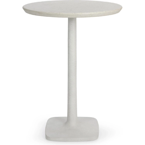 Paulina 31" Outdoor Pub Table in White Glass Fiber Reinforced Concrete