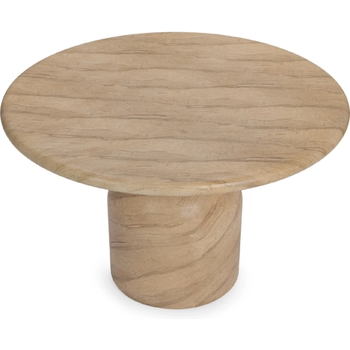 Portola 47" Outdoor Round Dining Table in Beige Glass Fiber Reinforced Concrete