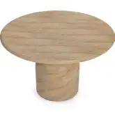 Portola 47" Outdoor Round Dining Table in Beige Glass Fiber Reinforced Concrete