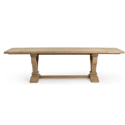 Julia 86 to 110" Dining Table in Soft Earth Finish Reclaimed Pine Wood