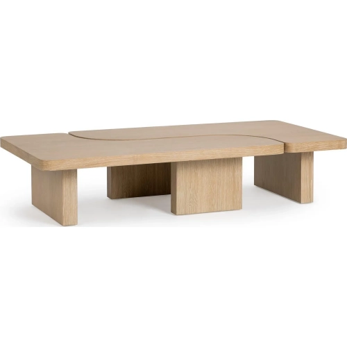 Melina 2 Piece 71" Coffee Table in Coastal Drift Oak Veneer