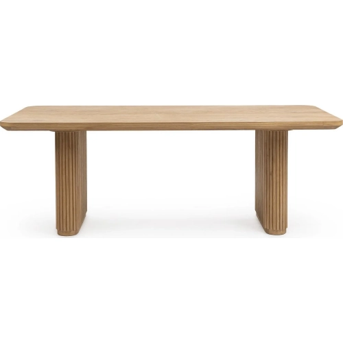 Vander 84" Dining Table in Coastal Haven Finish Wood