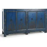 Amherst 63" 4 Door Buffet in Distressed Antique Royal Blue