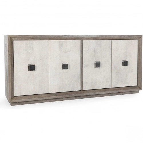 Denver 80" 4 Door Sideboard in Reclaimed Pine & Concrete Laminate