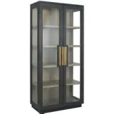 Larson 82" Tall Cabinet in Black & Natural Reclaimed Pine