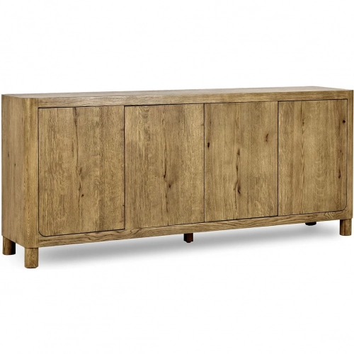 Orlando 4 Door Sideboard Light Brown Oak & Oak Veneer
