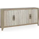 Alpine 72" 4 Door Buffet in Natural Finish Reclaimed Wood &Travertine Laminate