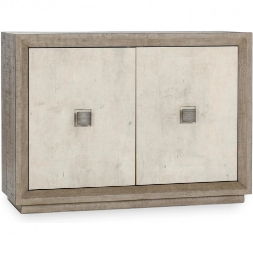 Denver 2 Door Cabinet in Gray Reclaimed Pine & Weathered Chalk Concrete