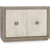 Denver 2 Door Cabinet in Gray Reclaimed Pine & Weathered Chalk Concrete