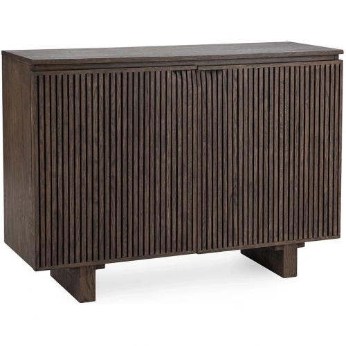 Roya 2 Door Cabinet in Toasted Brown Finish Oak Veneer
