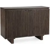 Roya 2 Door Cabinet in Toasted Brown Finish Oak Veneer