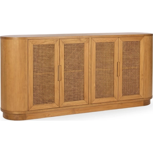 Adelheid Buffet Sideboard Cabinet in Natural Pine & Cane