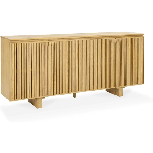 Roya 4 Door Cabinet in Washed Cream Finish Oak Veneer