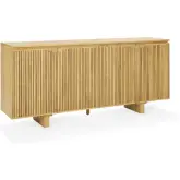 Roya 4 Door Cabinet in Washed Cream Finish Oak Veneer