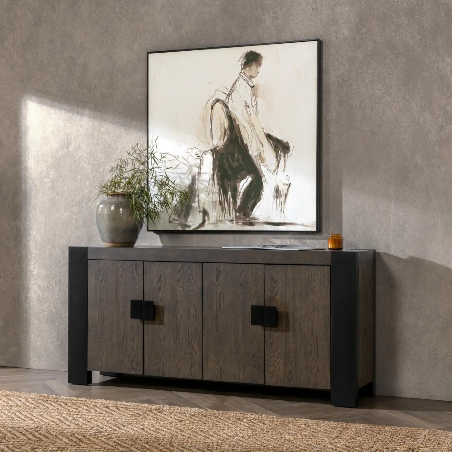 Classic Home Deaven 4 Door Buffet - Thumbnail 2