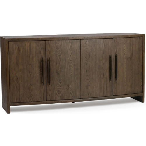 Estelle 4 Door Buffet in Soft Cocoa Brown Finish Oak Veneer